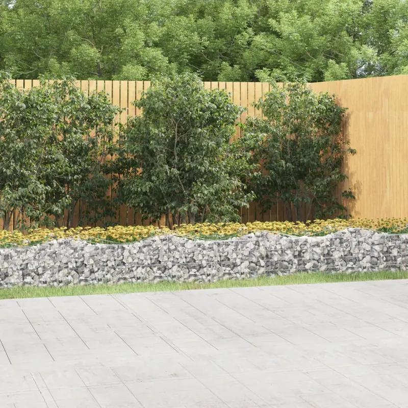 strat inaltat cu gabion arcuit, 800x100x50 cm, fier galvanizat