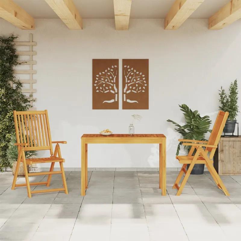 set mobilier de gradina, 3 piese, lemn masiv de acacia