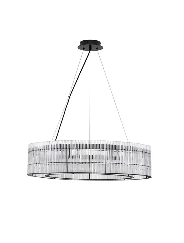 Lampa suspendata BAROK ROUND - Negru