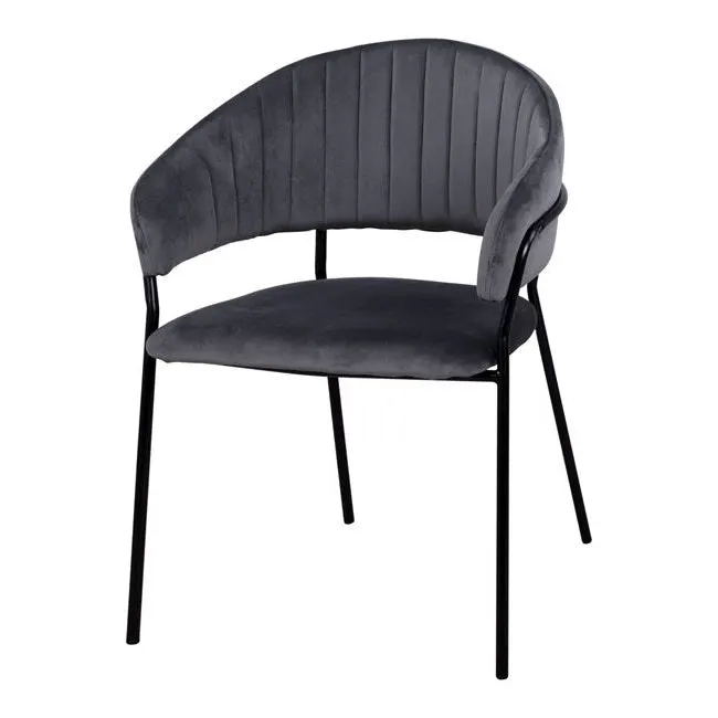 Scaun PRATA VELVET - Gri inchis