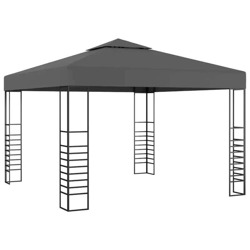cort de gradina antracit, 3 x 3 m