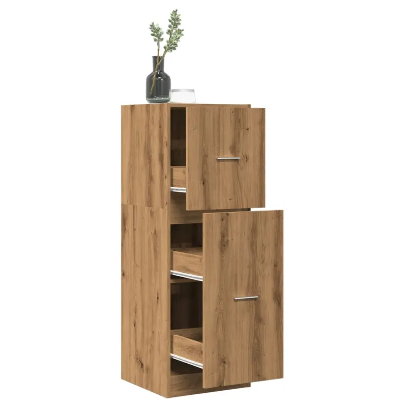 dulap farmacie, stejar artizanal, 40x41x118 cm, lemn prelucrat
