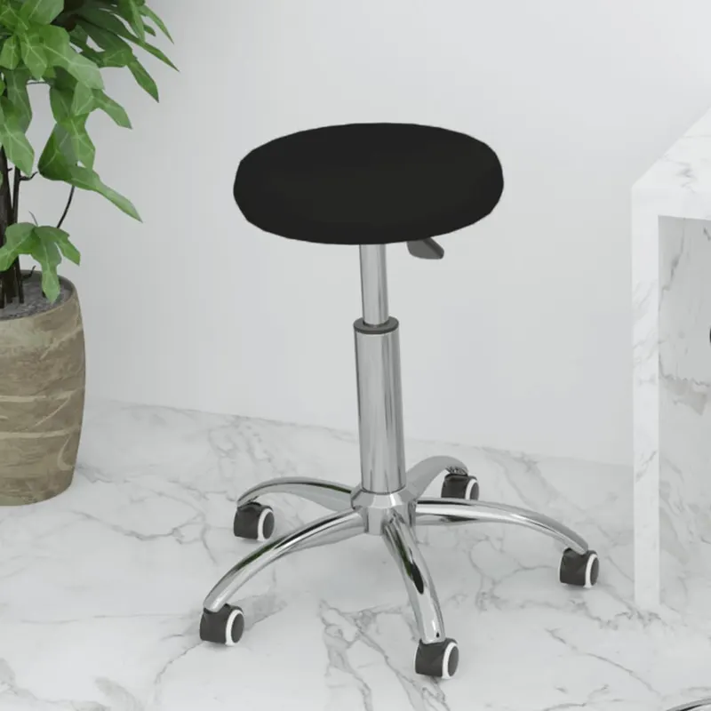 scaun de birou pivotant, negru, piele ecologica