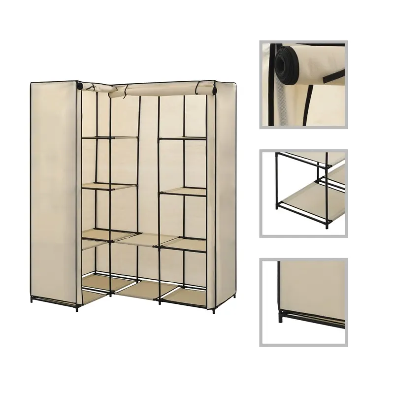 sifonier de colt, crem, 130 x 87 x 169 cm