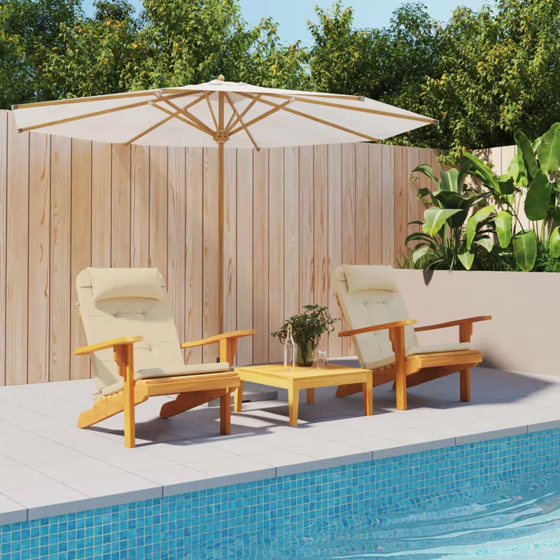 perne pentru scaun adirondack, 2 buc, bej, textil oxford