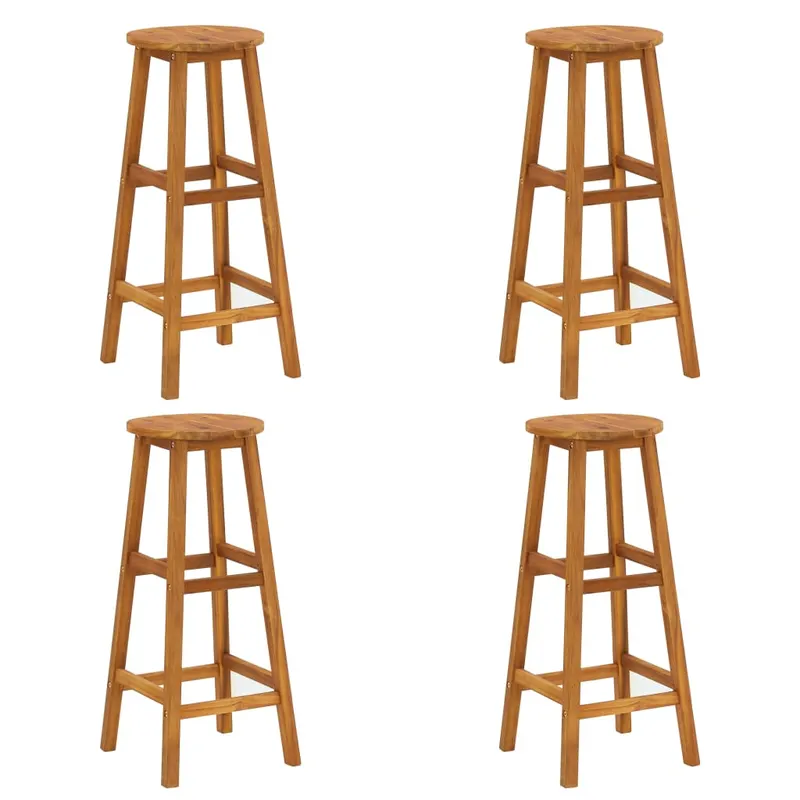 taburete de bar, 4 buc., lemn masiv de acacia