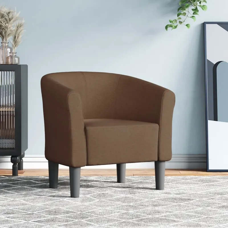 fotoliu tip cuva, maro, material textil