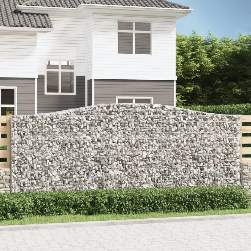 Cosuri gabion arcuite 3 buc. 400x50x160/180 cm, fier galvanizat