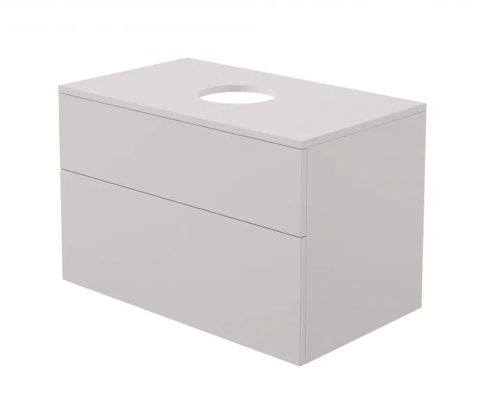 Dulap baie suspendat 80x52x47cm pentru lavoar, casmir mat, MDF, Deante Prizma