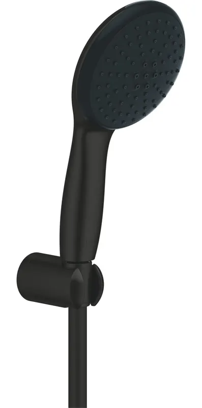 Para dus Grohe 279502431, 100 mm, 1.75 m, 230 mm, 2 functii, 1 2 racord, sistem anticalcar, universal, Negru