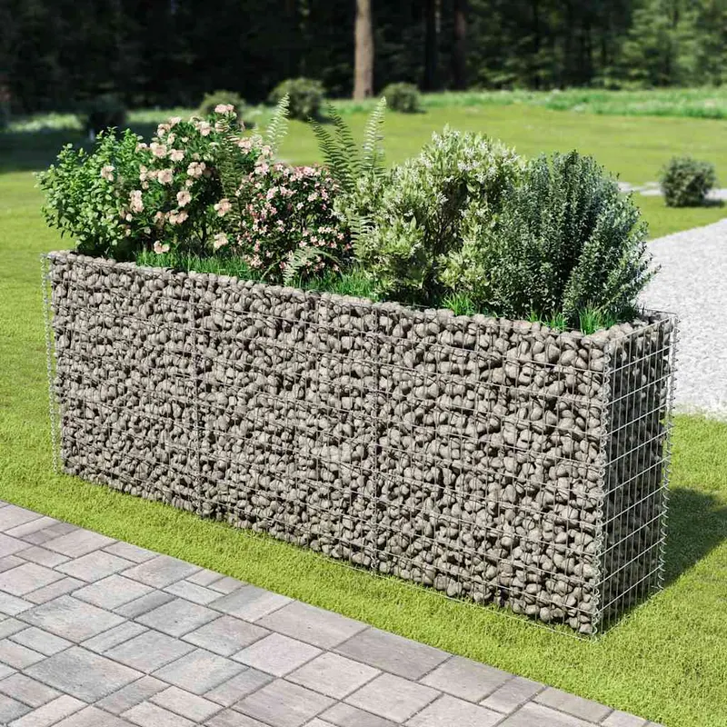Strat inaltat gabion, 270 x 50 x 100 cm, otel galvanizat
