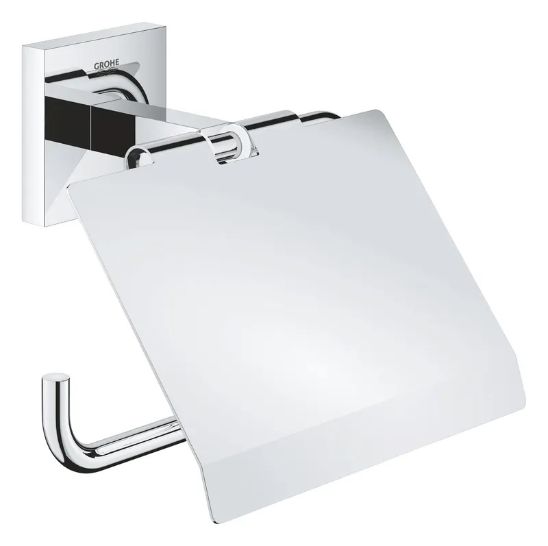 Suport hartie Grohe 41102000, igienica Start Cube, tip instalare pe perete, numar orificii instalare 2, crom