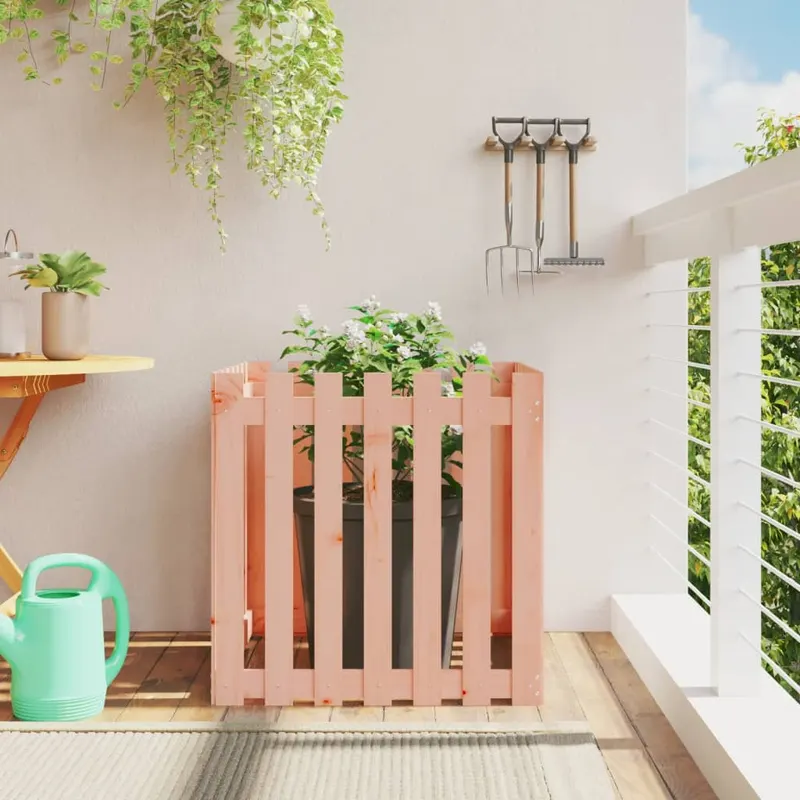 jardiniera gradina design gard, 70x70x70 cm, lemn masiv douglas