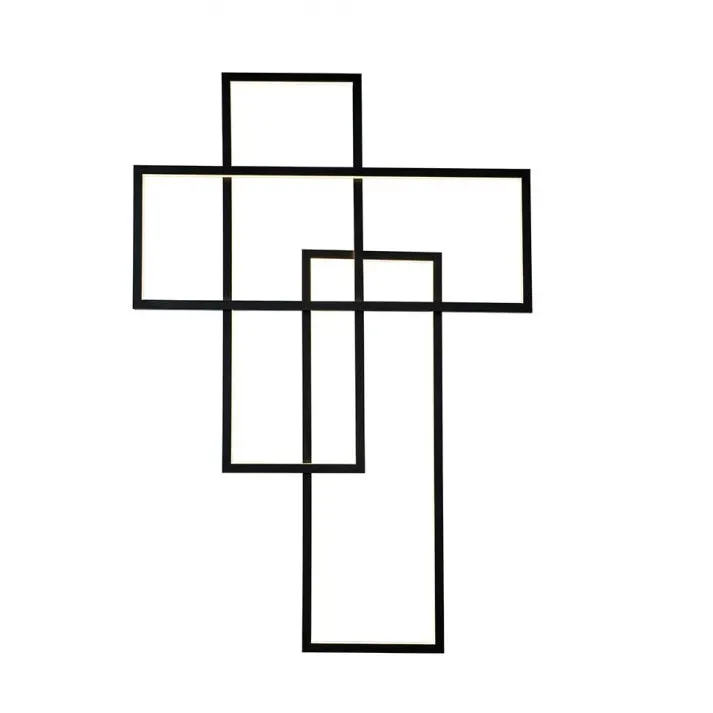 Aplica de perete QUADRATUS WALL 70x100cm - Negru