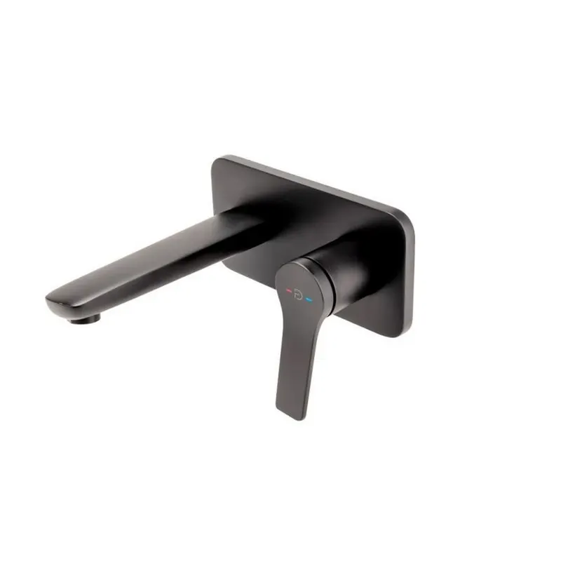 Baterie lavoar incastrata FDesign Seppia, corp incastrat inclus, negru mat