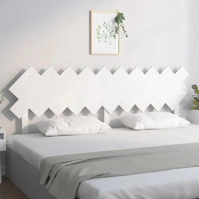 tablie de pat, alb, 196x3x80,5 cm, lemn masiv de pin