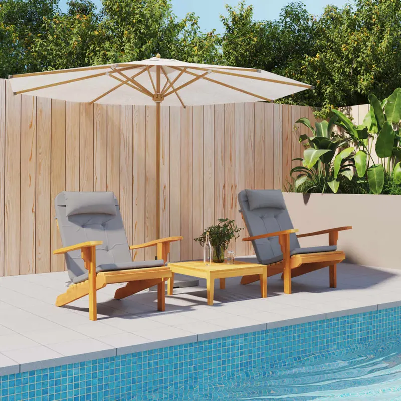 perne pentru scaun adirondack, 2 buc, gri, textil oxford