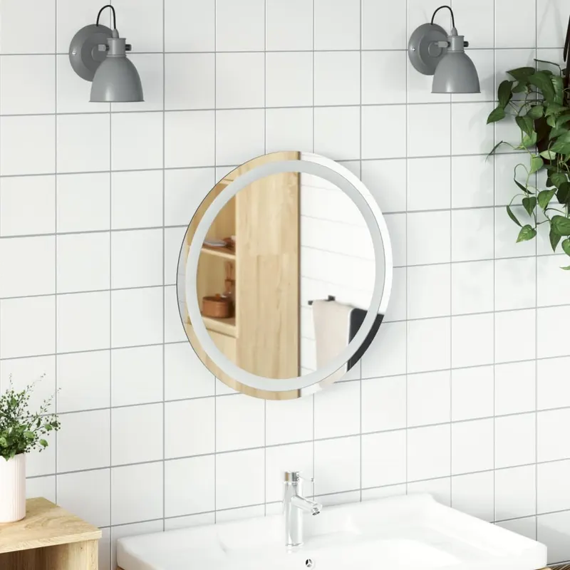 oglinda de baie cu led, 50 cm, rotunda