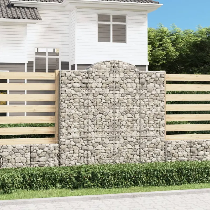 cosuri gabion arcuite, 4 buc 200x50x200/220 cm, fier galvanizat