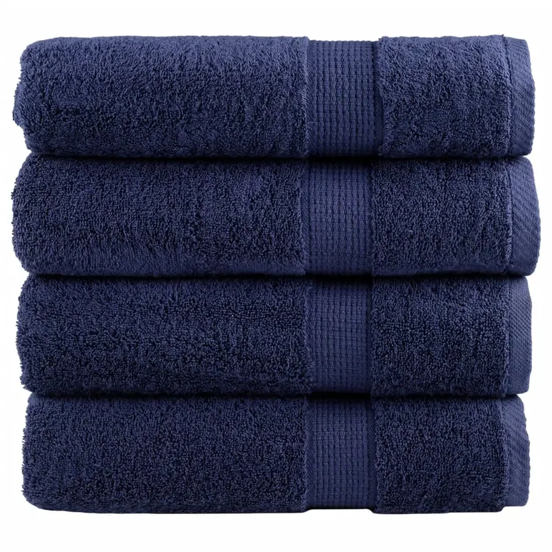 Prosoape de dus premium solund 4 buc bleumarin 70x140cm 600 gsm