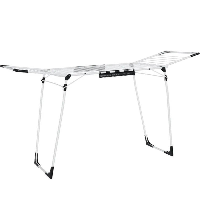 Uscator de rufe pliabil, capacitate intindere haine 18 metri, 57x173x97 cm, alb