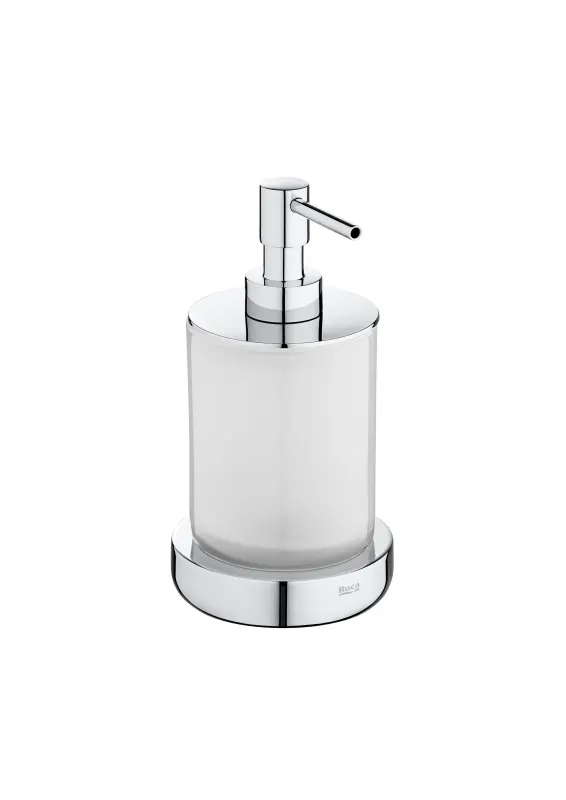 Dozator sapun Roca A817026001, 165 mm, 94 mm, 2 orificii instalare, 300 volum ml, pe blat, interior zona montaj, Crom