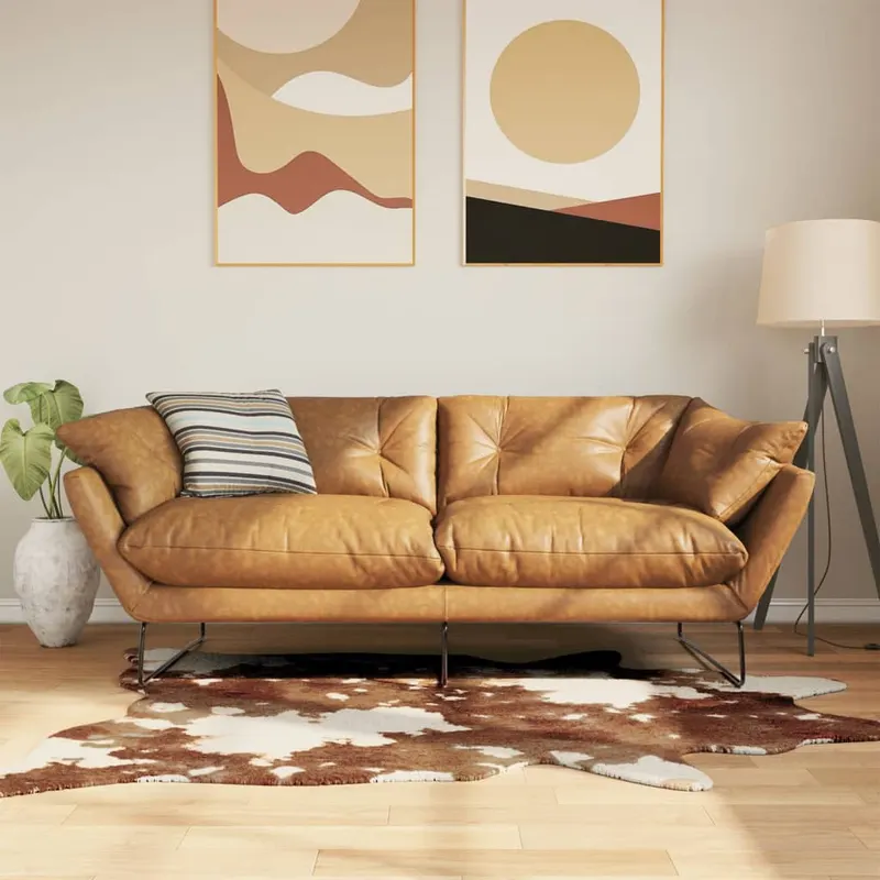 covor maro si alb 120x170 cm model vaca, lavabil