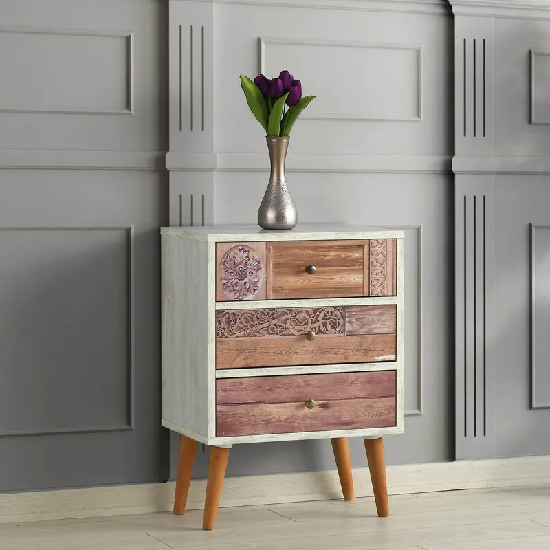 Comoda Liza, Alb, 50x68x35 cm - Alb