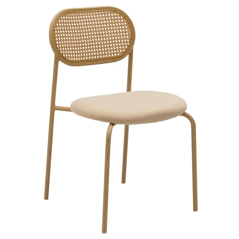 Scaun James, Negru - Natural, 50x46x79 cm - Natural