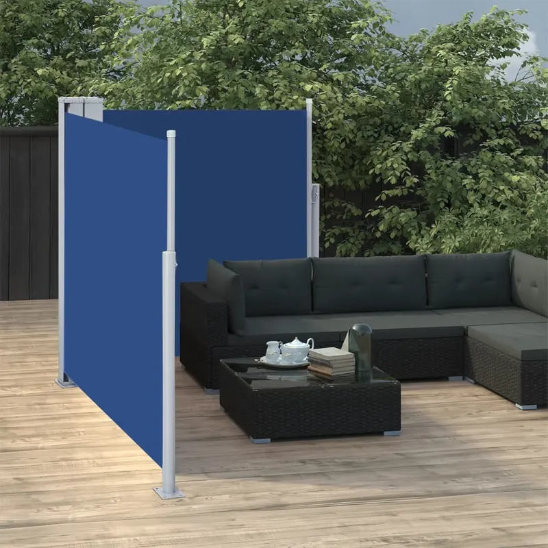 copertina laterala retractabila, albastru, 100 x 600 cm