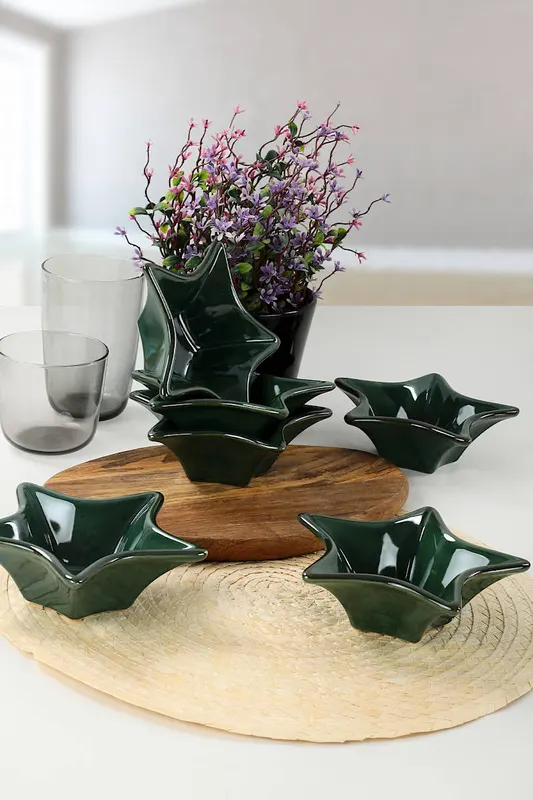 Set de boluri 6 bucăți ST600306FRA5A839700MATD400, Dark green, 8x16x8 cm - Verde