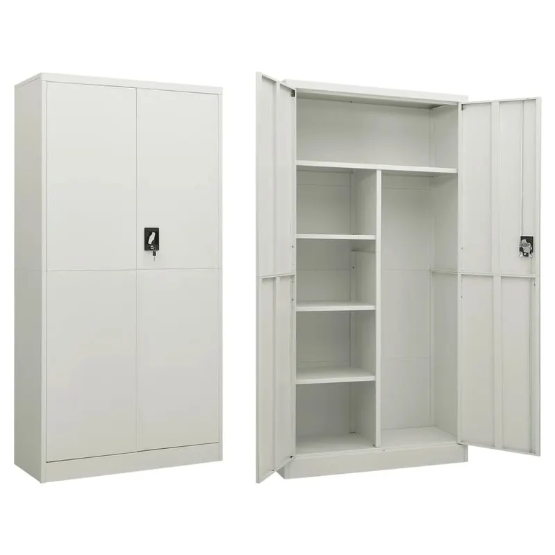 fiset, gri deschis, 90x40x180 cm, otel