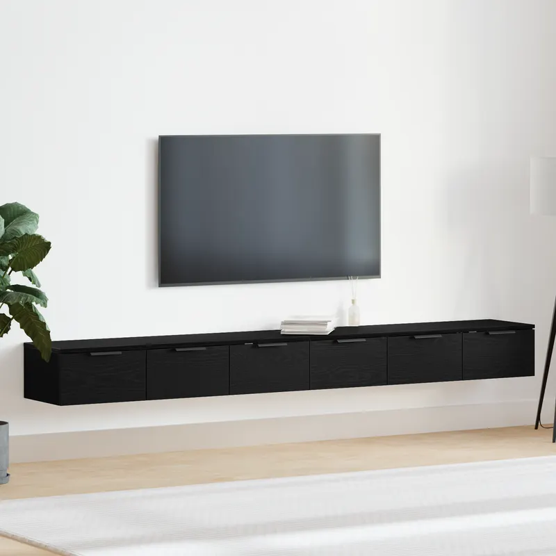 cabitele 2 piese stejar negru 102x30x20 cm lemn prelucrat