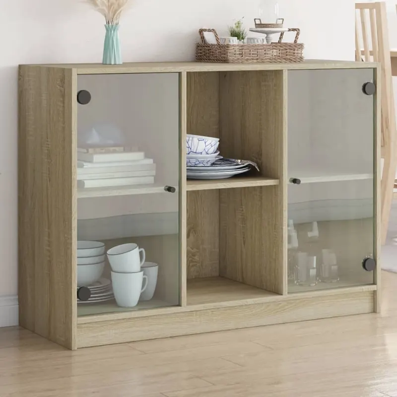 servanta, stejar sonoma, 102x37x75,5 cm, lemn prelucrat