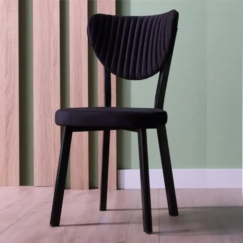 Scaun Barton, negru, profil din metal