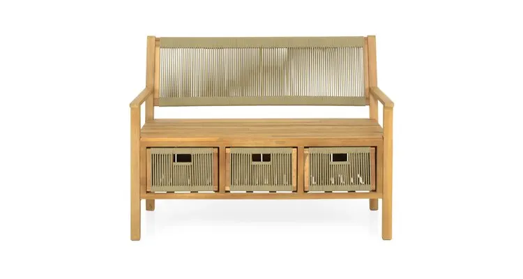 Bancheta cu cosuri ANVERS lungime 110 latime 54 inaltime 85 natur