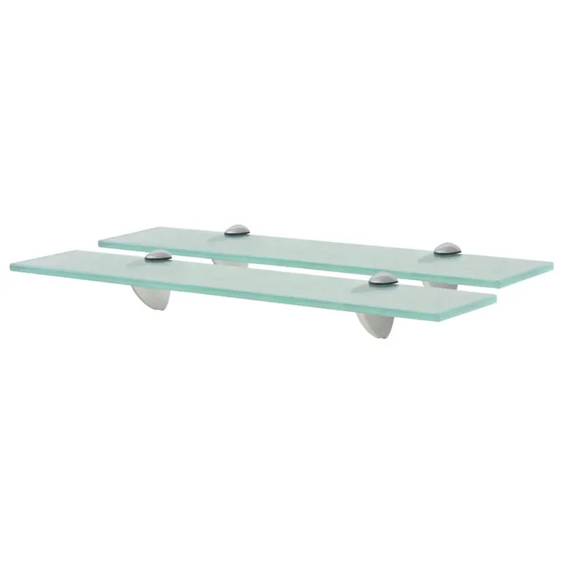 Rafturi suspendate, 2 buc., 50 x 10 cm, sticla, 8 mm
