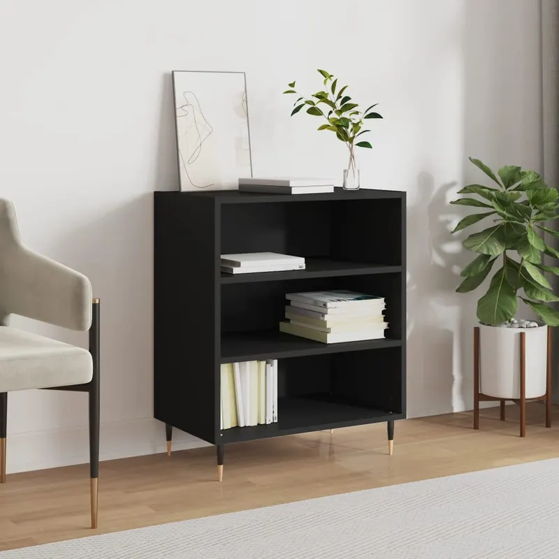 servanta, negru, 57x35x70 cm, lemn compozit