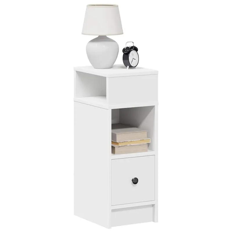 noptiera cu sertar alb 25x31x66 cm