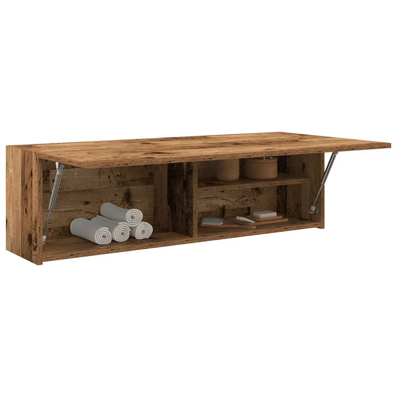 dulap perete de baie, lemn vechi, 100x25x30 cm, lemn prelucrat