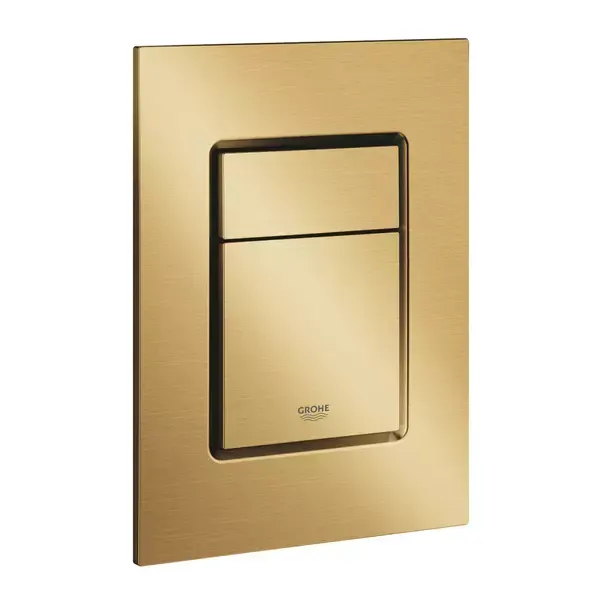 Clapeta WC Grohe 37535GN0, Skate Cosmopolitan, S, dubla, 130 x 172 mm, verticala, mat, auriu