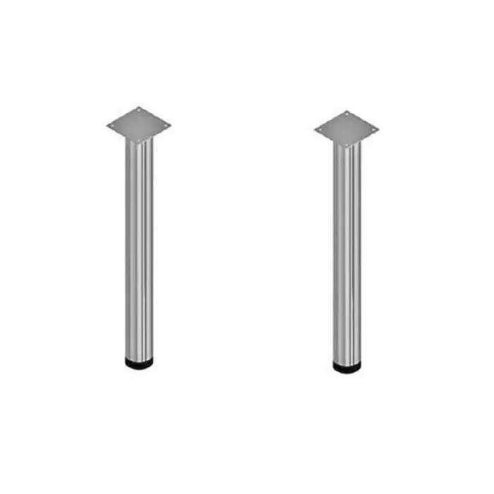 Set 2 picioare pentru mobilier, Kolpasan, 40 cm, crom