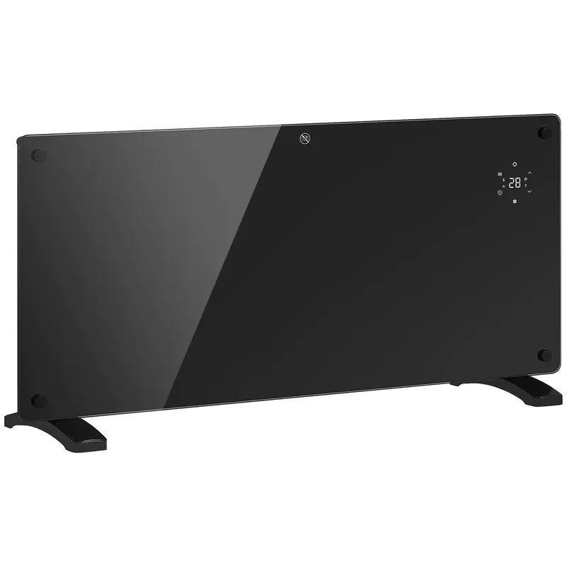 HOMCOM Radiator Electric cu Temperatură Reglabilă, Protecție la Supraîncălzire și Telecomandă, 87x21,5x44,5 cm, Negru