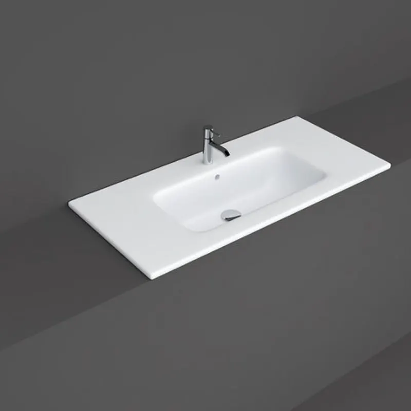 Lavoar incastrat alb lucios 100 cm, dreptunghiular, Rak Joy