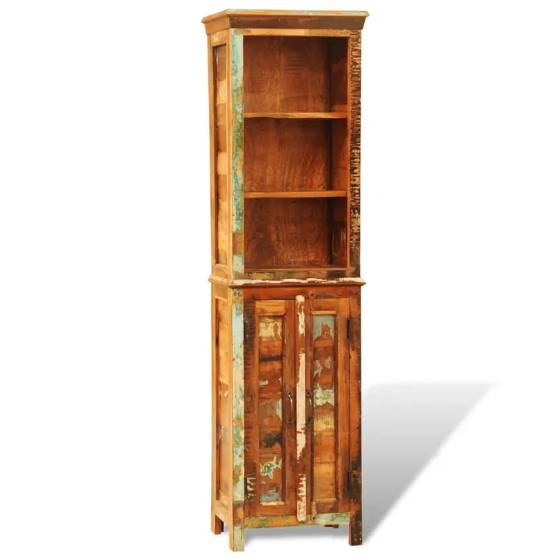 biblioteca din lemn masiv reciclat, vintage