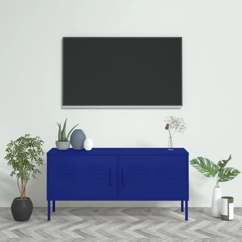 comoda tv, bleumarin, 105x35x50 cm, otel