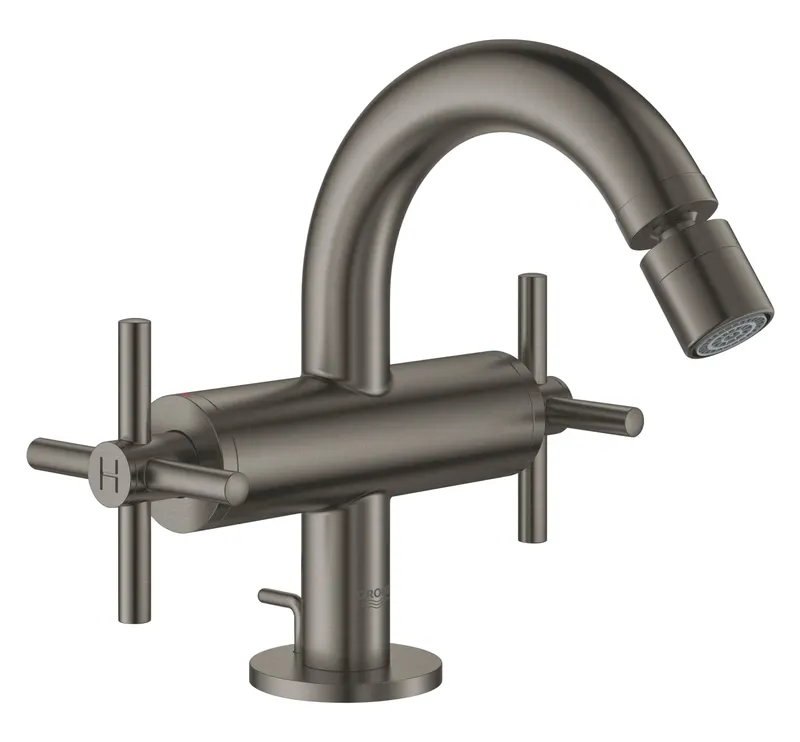 Baterie bideu Grohe 24027al3, Atrio, 3 8 , M, ventil, 167 mm, mat, grafit
