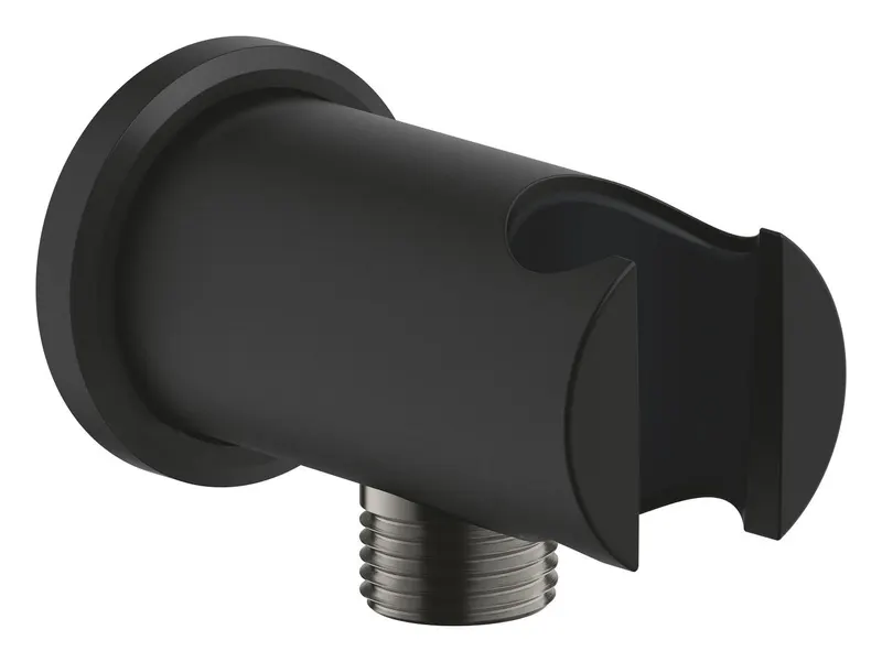 Cot iesire dus Grohe 26658KF0, RainShower, universal, 1 2 x 1 2 , suport, mat, negru
