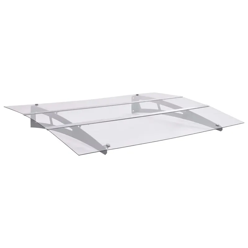 baldachin usa argintiu si transparent 150x90 cm pet