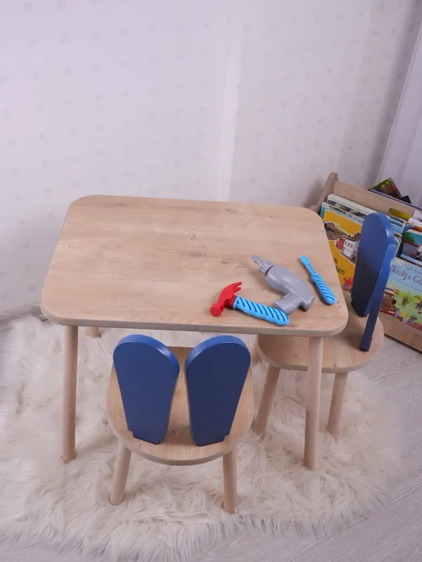 Mobilier Iepuraș Set de două scaune 30x25 - Blue nBrown